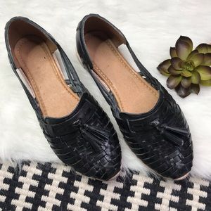 Mexican Leather Huarache Sandals Black